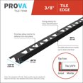 thumbnail image 2 of M-D Building Products 31982 3/8 in. x 96 in. Matte Black Aluminum Tile Edge, 2 of 7