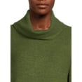 thumbnail image 4 of Time and Tru Women's Cowl Neck Waffle Tunic, 4 of 5