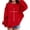 Rouge, variante sur Chandail en Molleton Imprimé Cœur pour Filles, Coupe Ample Col Rond Manches Longues avec Design Amour, Chemise Décontractée en Coton Doux pour Filles Tout-Petits, Plusieurs Couleurs Disponibles pour Usage Quotidien Rouge