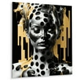 thumbnail image 2 of Designart "Golden Elegance Transcending Beauty IV" Modern Woman Metal Art Print, 2 of 5