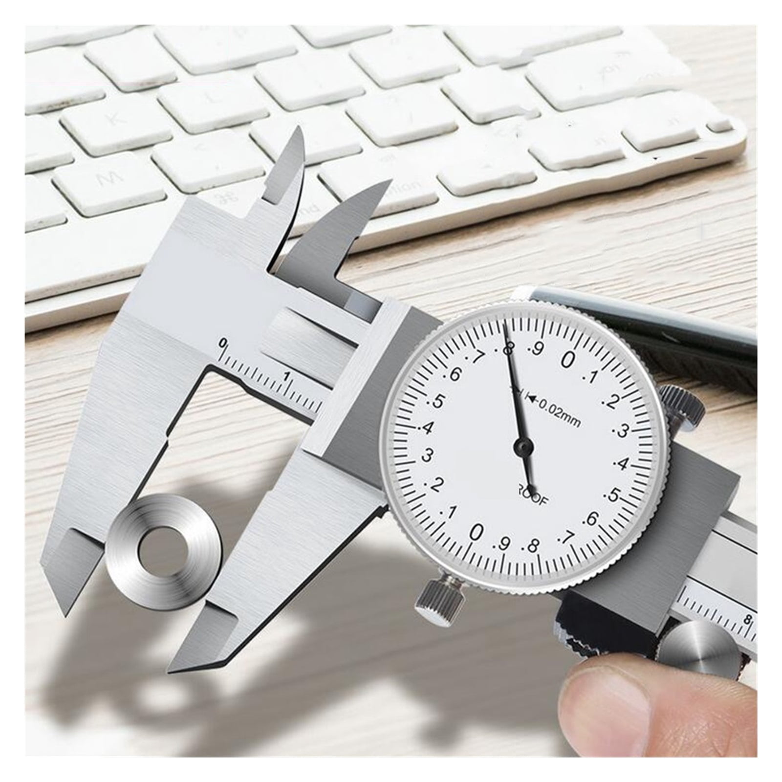 0-150/200mm Metric Gauge Measuring Tool Dial Vernier Caliper Shock-proof Vernier Caliper 0.02mm