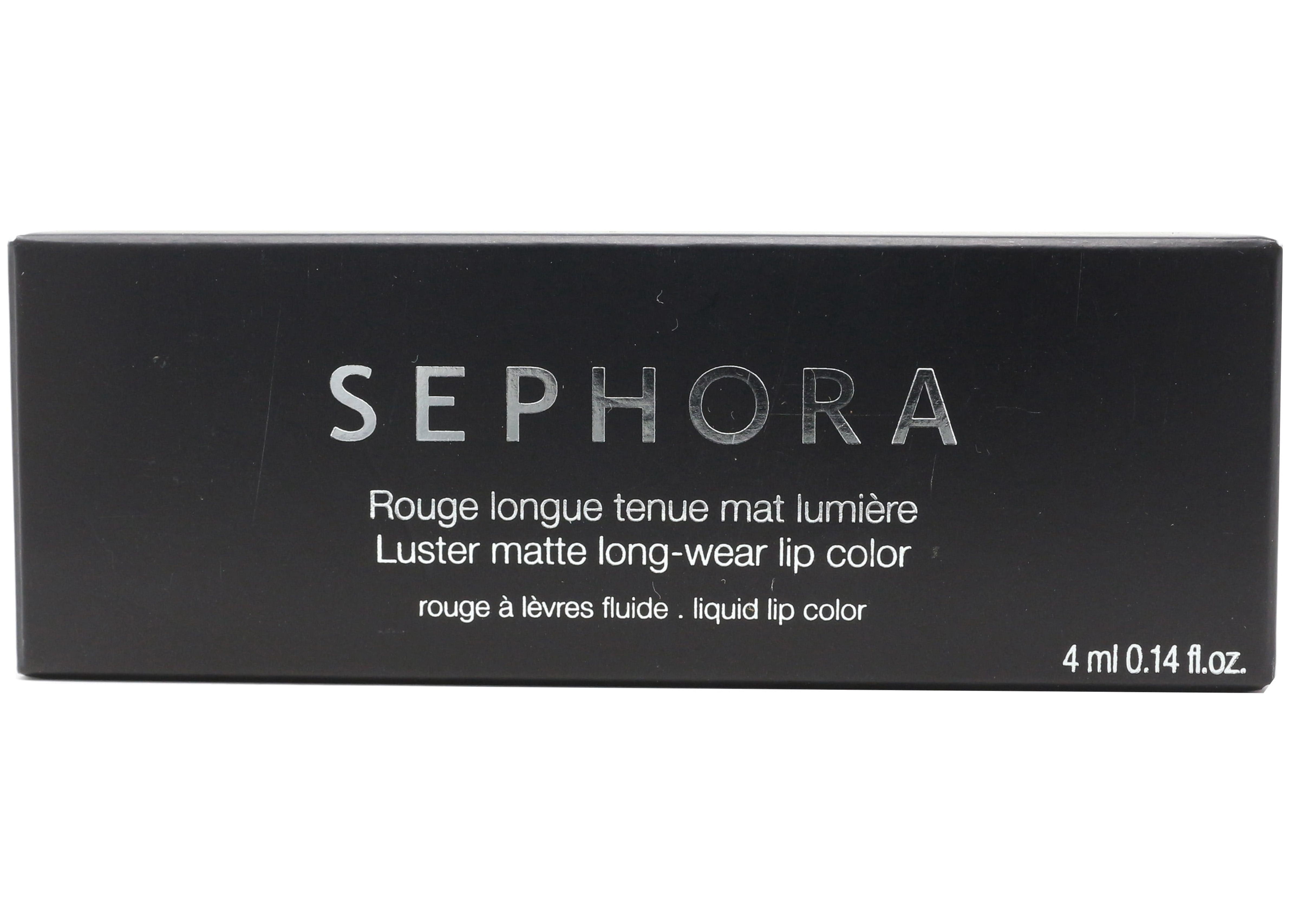 Sephora Luster Matte Long-Wear Lip Color 0.14oz/4ml Deep Plum Luster New In Box