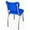 Royal Blue/White, variant on V-Back Diner Chair with Stripe with 1" Pulled Seat-Color:Royal Blue/White