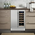 thumbnail image 5 of 19 Bottle and 57 Can Dual Zone Built-In and Freestanding Wine and Beverage Refrigerator,24" Wine Beverage Cooler ,Quick Cooling Under Counter Beer Wine refrigerator, 5 of 16