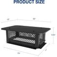 thumbnail image 6 of Chimney Cap 13x24 Cover Rectangular: All Weather Chimney Caps for Outside Black Galvanized Steel - Easy Assembly Adjustable Top and Side Mount Roof Rain Cap for Single Flue & Outdoor Fireplace, 6 of 14