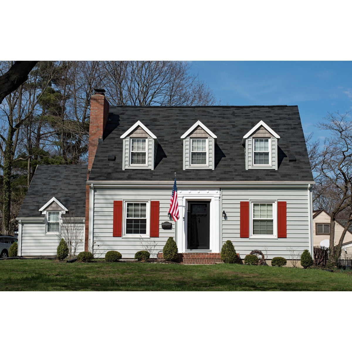 Ekena Millwork 16 1/8"W x 55"H True Fit PVC Three Board Joined Board-n-Batten Shutters, Fire Red (Per Pair - Hardware Not Included)