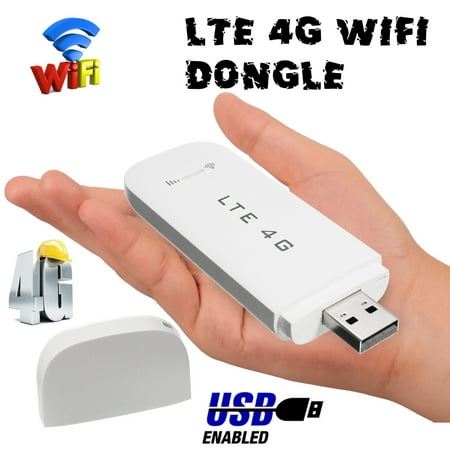 4G LTE Mobile WiFi Router Hotspot Wireless USB Dongle Mobile Broadband Modem SIM Card For Car Home Mobile Travel (Best 4g Wifi Modem)