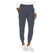 MED COUTURE Women's Stretchy Energy Smocked Waist Jogger Pants, Color: Pewter, Size: M Petite (8739P-PWTR-M)