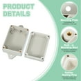 thumbnail image 3 of Uxcell Junction Box, Electrical Enclosure Box ABS Plastic Waterproof Outlet Plug Cover Cord Protector with Mounting Plate for Outdoor Indoor Electric Projects White/Grey 83 x 58 x 33 mm, 3 of 6