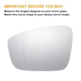thumbnail image 3 of Unique Bargains 1 Pcs Left Driver Side Rearview Mirror Glass Replacement Heated White Glass with Back Fit for Volkswagen Jetta, 3 of 6