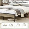 thumbnail image 6 of PORKISS Queen Size Bed Frame with Storage Headboard, Metal Bed Frame with Plug Outlets, USB, Gray, 6 of 9