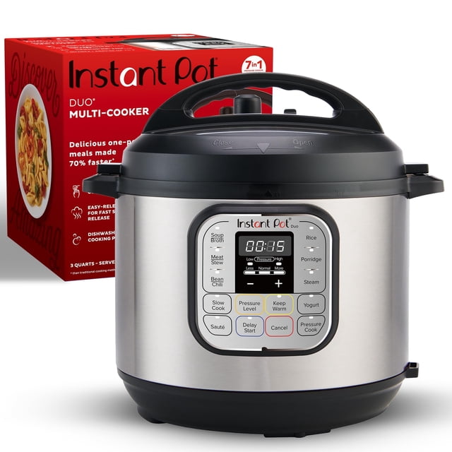 Instant Pot Duo Olla eléctrica a presión 7 en 1, olla de cocción lenta, olla de arroz, vaporizador, salteador, máquina de