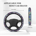 thumbnail image 5 of Daiia Colorful Tie Dye Stained Glass 2 Steering Wheel Cover Auto Steering Wheel Covers Breathable Anti-Slip Steering Wheels Car Interior Decor Accessories for Men Women Universal 15 Inch, 5 of 8