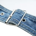 thumbnail image 3 of YM YOUMU Women Denim Waist Belt Metal Buckle Waistband Punk Casual, 3 of 4