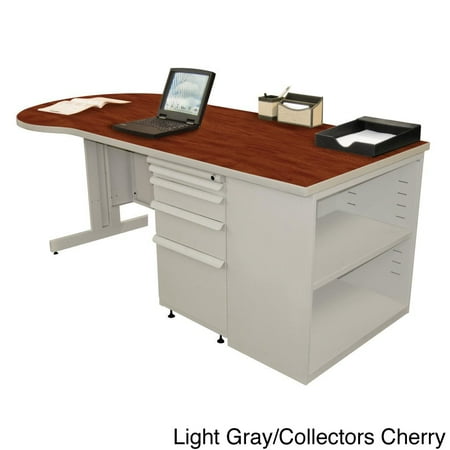 Marvel Zapf Office Desk with Built-in Bookcase (75 x 30)
