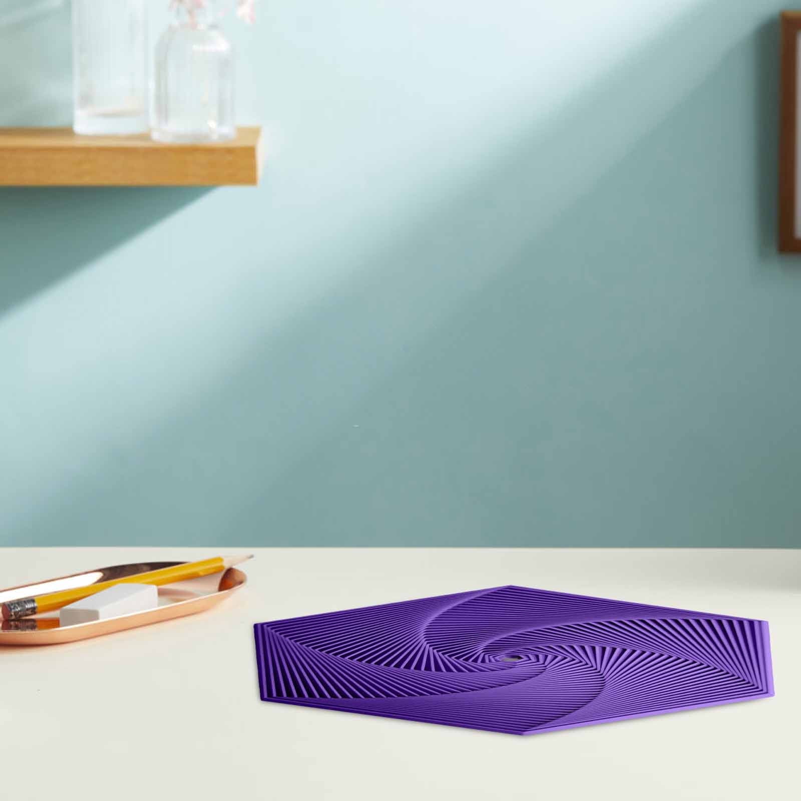 Jouet Anti-stress Hexagone Imprimé 3D Avec Poignée – Fidget Sensoriel Silencieux – Bureau, Voyage, étude – Pour Adultes – 11,7 Cm – 40 G