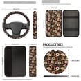 thumbnail image 5 of Uorisanigo Mushroom Daisy Car Seat Cover Full Set 18 PCS, Wheel Cover Protector Universal Seat Belt Pads Car Coasters Shift Knob Hand Brake Covers Headrest Center Console Pads and Key Chains, 5 of 7