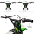 Patikuin 24V Kids Electric Motorcycle, Off-Road Motocross Bike with 250W Powerful Motor, Speeds Up to 13.6 MPH, Chain Driven, Leather Seat, Disc Brake, and Air-Filled Tires - GREEN