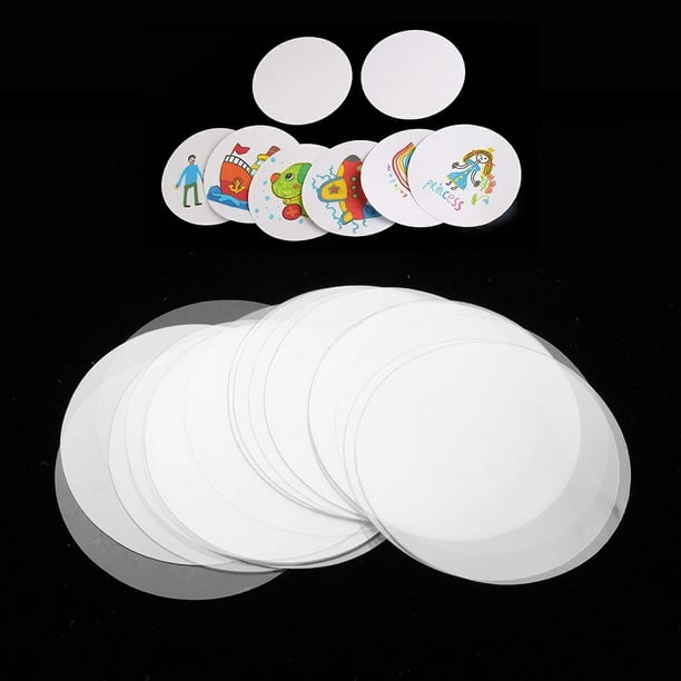 100 Uds 44mm / 58mm / 75mm componente de Material de papel de insignia de botón en blanco para de fabricación de botones manualidades DIY para 54 mm Macarena Piezas de botones de insignia en blanco