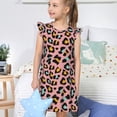 thumbnail image 4 of Fotbe Leopard Vestido de Dormir para Niñas de 3 a 10 Años, Mangas Cortas, Estilo Princesa, Pijama Camisón con Mangas Voladas-X-Large, 4 of 6