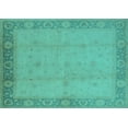 thumbnail image 1 of Ahgly Company Indoor Rectangle Oriental Turquoise Blue Traditional Area Rugs, 8' x 10', 1 of 4