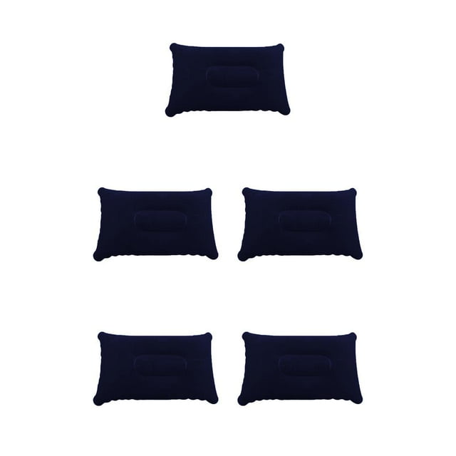 bedienty Inflatable Camping Travel Pillow Backpacking Portable Air Pillow Cushion Inflating Blow Pillow Cushion Inflating Pillow dark blue 5Set