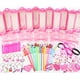 thumbnail image 1 of Paquete de regalos para fiestas We1stdsee 132 unidades para niñas rosas con gafas en forma de corazón, 1 of 8