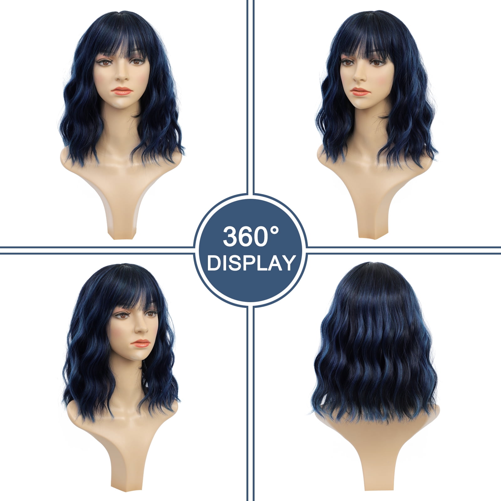 Bang wig Jet Black Bang Bob Wig | Human Hair Wigs – Private Label main image 2