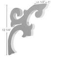 thumbnail image 2 of Ekena Millwork 1"W x 11 1/2"D x 12 1/4"H Versailles Bracket (2-Pack), 2 of 5