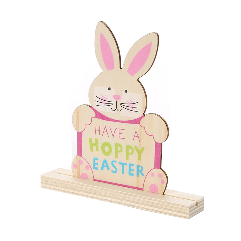 Details about   Wooden Easter Rabbit Bunny Ornaments Desktop Favors Baby Shower Wedding Decor 