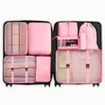 thumbnail image 3 of Packing Cubes for Travel, 8Pcs Travel Cubes Set Foldable Waterproof Suitcase Organizer Luggage Storage Bag, Pink, 3 of 7
