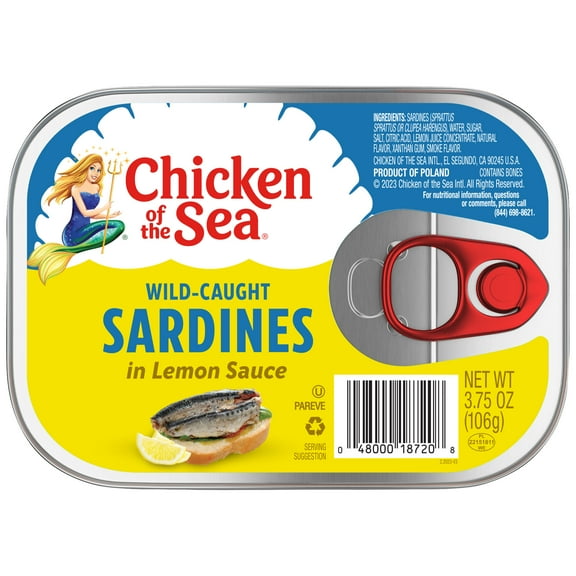 Chicken of the Sea Wild Caught Sardines in Lemon Sauce 3.75 oz