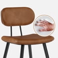 thumbnail image 4 of StorageWorks Leather Counter & Bar Stool with Large Seat and Back, Brown, Set of 2, 4 of 8
