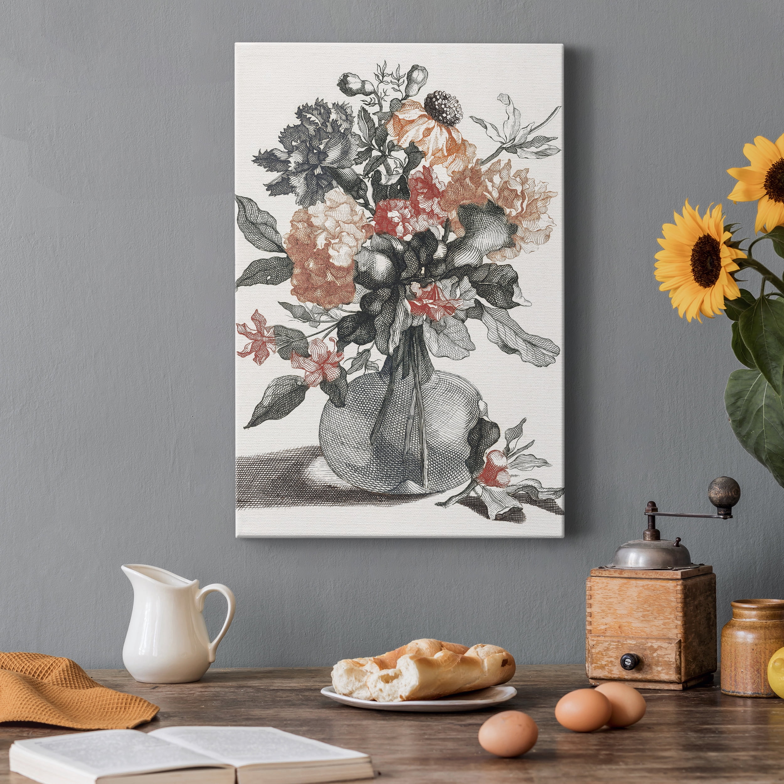 Flowers in a Vase II Premium Gallery Wrapped Canvas - Ready to Hang - 12 x 18