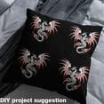 thumbnail image 2 of jejeloiu Western Fantasy Theme Fabric by the Yard 1 Yard,Jungle Animal Dragon Home Decor Fabric by the Yard,Red White Black Sewing Fabric For Children,Ultra Soft Home Decor, 2 of 6