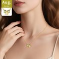 thumbnail image 2 of FindChic 14K Gold Plated Necklace for Women, Love Heart Cubic Zirconia Pendant August Birthstone Bow Necklaces Birthday Mothers Day Jewelry Gifts Her Wife Lady Adults Ideas, 2 of 9