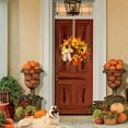 thumbnail image 7 of Fall Wreath,Pumpkin and Sunflowers Harvest Wreaths 18inch Autumn Welcome Sign Wreaths for Front Porch Thanksgiven Home Decor, 7 of 7