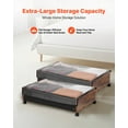 thumbnail image 2 of VEVOR Under Bed Storage with Wheels, 25.6 x 18.1 x 7.1 inch Underbed Containers, Underbed Shoes Organizer with Lockable Wheels, Rolling Under the Bed Storage Bins for Clothes, Shoes, Blankets, 2 Pack, 2 of 9