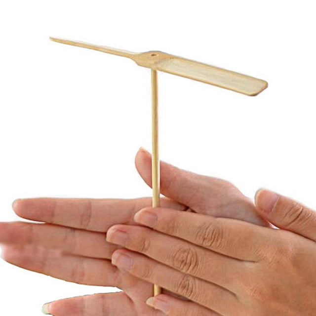 10Pcs Bamboo Dragonfly Flying Toys Hand Rub Propeller Flying Fairy Toy for Kids