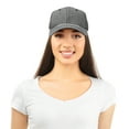 thumbnail image 5 of DALIX Premium Chambray Low Crown Cap Curved Bill 6 Panel Hat (Gray), 5 of 7
