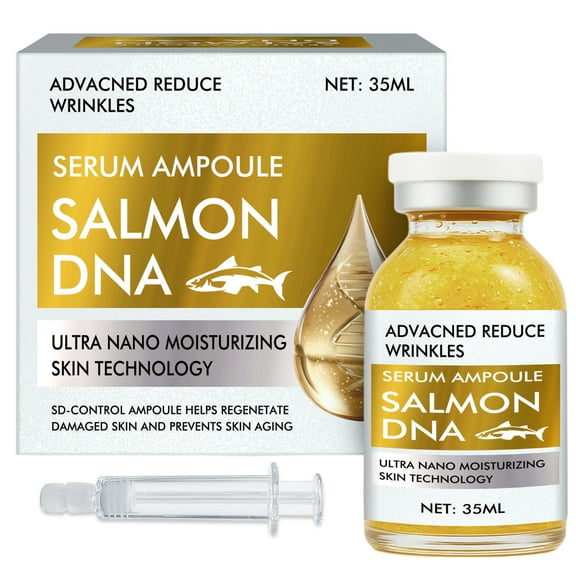 Salmon DNA Serum Ampoule, Microneedling Serum Ampoule Serum for Face and Body, Skin Care Face Serum, 1.2Fl Oz