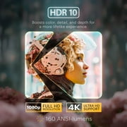 Kodak Luma 500 Pico Projector, Full HD Smart Projector with Google TV 11.0, Wi-Fi, Bluetooth, HDMI & More! - White