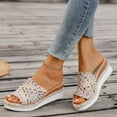 thumbnail image 6 of Beach Vacation Wedge Sandals Women's Espadrille Platform Raffia Summer Shoes, 6 of 6