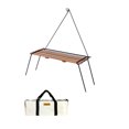 thumbnail image 1 of Outdoor Camping Rack Practical 304 Stainless Steel and Sabilli Wood Folding Table Family Picnic Hiking Storage Rack Potable A-Table, 1 of 6