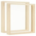 thumbnail image 1 of Unique Bargains 6x6 Wood Picture Frames, 2 Pack Double Sided Acrylic Plant Specimens Frame Natural Color, 1 of 5