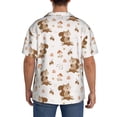 thumbnail image 5 of Wukai Fall Squirrel Men's Casual Short-Sleeve Button Down Shirt - Lightweight Summer Dress Shirt for Daily Wear-Medium, 5 of 7