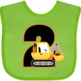 thumbnail image 3 of Inktastic 2nd Birthday Construction Digger Truck Boys Baby Bib, 3 of 4