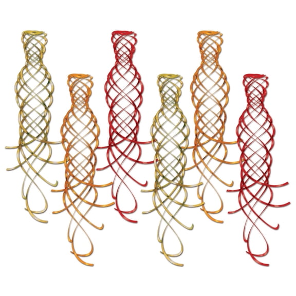 Shimmering Whirls (asstd gold, orange, red) (6/Pkg)