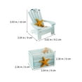 thumbnail image 5 of Mediterranean Style Mini Beach Chair Box Shape Bookshelf Display 1 Set 3.9In, 5 of 5