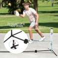 thumbnail image 4 of 12.5ft Pickleball Half Court Net Set with Steel Pole Bar EZ Connect System, Includes Paddles, Pickleballs, and Carrying Bag for Travel Games by ORCA, 4 of 8